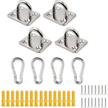 Placas De Ojo De Acero Inoxidable, Kit De Hardware De Vela De Parasol De Servicio Pesado Para Accesorios De Fijación De Parasol Herrajes Para Colgar