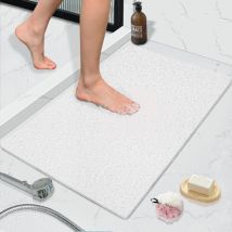 Norcks - Tapis De Baignoire Antidérapant Tapis De Douche 40X80CM Tapis De Salle De Bain Avec Surface Texturée Douce Et Drainage Blanc