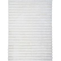 Thedecofactory - nordik lignes - Tapis doux à relief lignes blanc 160x230