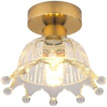 Nordische schlichte Kristall-Deckenleuchte, Deckenleuchte für Flur, Schlafzimmer, Wohnzimmer, Esszimmer