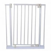 Barrière animaux Ulya blanche hauteur 74cm et largeur 69 à 73cm