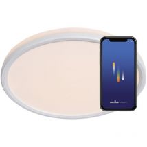 Nordlux - Plafonnier liva smart, Salle de bain, Plastique couleur Blanc, led Module, H.3.2, IP54 / Intérieur