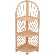 Nordlys - Etagere de Rangement 3 Niveaux en rotin naturel Massif