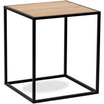 Nordlys - Table Appoint Bout de Canape Meuble Industriel Carre