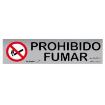 Rauchen verboten Schild Edelstahl selbstklebend 5x20cm rd707021