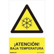 CARTEL PELIGRO "ATENCION BAJA TEMPERATURA" (PVC 0.7mm) 30x40cm NORMALUZ