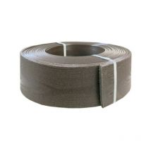 NORTENE Bordure en plastique polyéthylène recyclé BARK - imitation bois - 0,09 x 10m - Brun