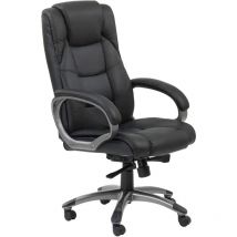Alphason - Reclining Lockable Tilt Mechanism Office Chair - Leather Black