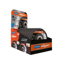Norton - Clipper 115mm Rapid Strip Metal Disc Counter Display of 10 CLI749351