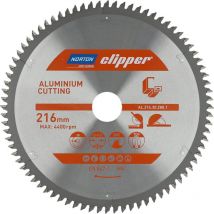 Norton - piła tarczowa 216mm x 30mm x 80z Aluminium (2,6/1,8)