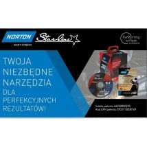 Tarcza.starline 125mmx1,0/100szt wiaderko+ściernica włókninowa - Norton