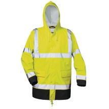 Veste De Pluie De Signalisation En Pu Manfred Taille Xl Jaune/noir Norway