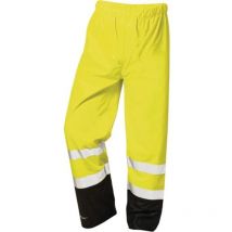 Pantaloni antipioggia alta visibilità Dirk taglia l giallo/nero