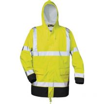 Veste de pluie de signalisation en pu Manfred Taille xxl jaune/noir pu sur support de pes