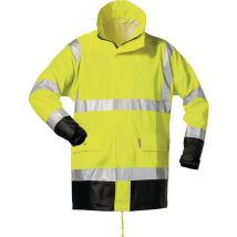 Warnschutz pu Regenjacke Manfred Gr.M gelb/schwarz