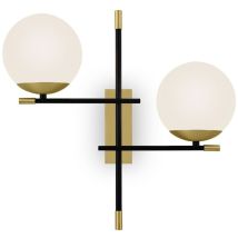 Nostalgia Wandleuchte Matt Gold , 2 Licht, E14
