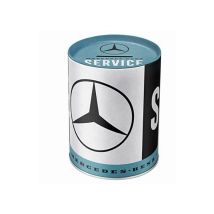 Nostalgic-art Salvadanai Retrò, Mercedes-benz – Service – Idea Regalo Per Amanti Di Auto, Salvadanaio In Metallo, Scatola Dei Soldi Lamiera, 1 L