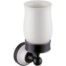 Nostalgie Retro Zahnputzbecher Keramikbecher schwarz Landhausstil - Paulgurkes