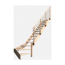 Nostra – Scala in legno con 1/4 di giro a destra in faggio