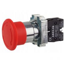 Not-Aus-Druckschalter Taster Stoppschalter Roter Pilz 10A 600V 1NC 22mm mit Metallflansche