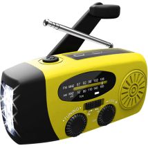 Kkmoon - Notfallradio, Handkurbel, Solar-Wetterradio, 1200 mAh, am/fm, Notfall-Wetterradio, tragbare Powerbank mit Solar-Aufladung & Handkurbel &