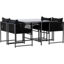 Ensemble 4 chaises et table de jardin Noto