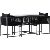 Ensemble de balcon 2 chaises et une table Noto