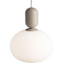 Nordlux - Suspension notti, Verrerie, Couleur Gris, E27, H.23.8, IP20 / Intérieur