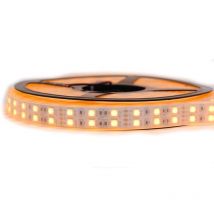 Kit Ruban Professionnel 5050 - 120 leds/m - 5 mètres couleur or étanche (IP67) Transformateur: Alimentation Non-Inclus