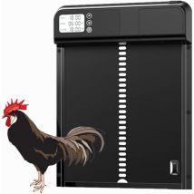 Nouveau Porte De Poulailler Automatique,3.0 Smart Metal Chicken coop Door,Porte Animale en métal avec minuterie,Suitable for Chickens, Ducks,