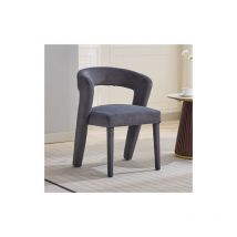 Ineasicer - Nouveauté Fauteuil, fauteuil lounge, chaise rembourrée, chaise individuelle, 59x60x79 cm, velours, charge admissible 150 kg, gris