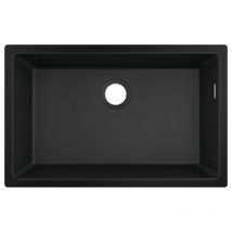 Evier à encastrer sous plan 1 bac HANSGROHE S51 660 avec vidage auto noir graphite
