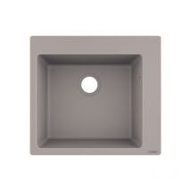 Hansgrohe - Evier à encastrer 1 bac S51 450 avec vidage manuel gris béton