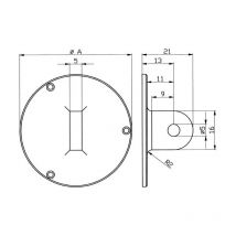 Käfer - Dos des œillet pour d. de bague extérieure 58 mm adapté à horloges de mesure käf