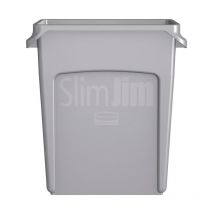 Rubbermaid - Poubelle de tri 60 l H635xl279xP558 mm gris avec canaux d'aération