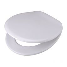 Pagette - Siège wc v.i.p. avec couvercle, avec fixation en acier inoxydable blanc