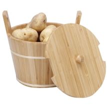 Boite de stockage – Panier à pommes de terre en bambou – 20 x 22 x 19.5 cm – NOUVEL