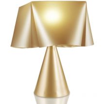 Linea Zero - Nouvelle Lampe de Table Cône d'Or en Plastique Cm. 28x32h