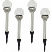 Nouvelles lampes solaires Lampes solaires à fissure 4pcs Lampes solaires pour pelouse