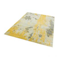 Lord Of Rugs - Nova Abstract Painterly NV18 Rug for Living Room Bedroom Modern Rug in Ochre Grey in Medium 120x170 cm (4'x5'6')