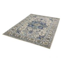 Lord Of Rugs - Nova Abstract Traditional NV24 Rug for Living Room Bedroom Bordered Medallion Floral Modern Blue Rug in Medium 120x170 cm (4'x5'6')