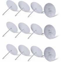 12x Novaliv Kerzenständer Kerzenpick, Kerzenpin, Kerzenhalter, 12x Mit Dorn 10 cm grau