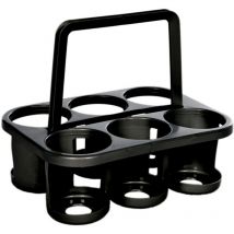 Flaschenträger – Multifunktional für 6 Flaschen – Robuster Kunststoff – 32 x 23 x 28 cm – Anthrazit