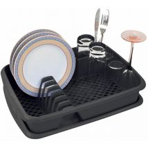 Abtropfwanne Abtropfgestell und Abtropfschale Anthrazit - Novaliv