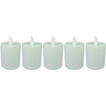 5x Novaliv Grabkerze Trauerkerze led Grablicht - Weiss