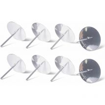 8x Novaliv Kerzenständer Kerzenpick, Kerzenpin, Kerzenhalter, 8x Mit Dorn 12 cm Silber