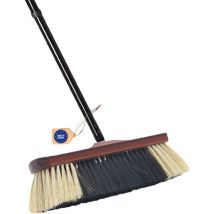 Novaliv Staubbesen – Besenkopf aus Rosshaar – 30 cm Breite – 135 cm langer Stiel – biologisch abbaubar