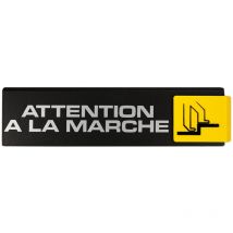 Plaque de porte Attention à la marche - Europe design 175x45mm - 4260020