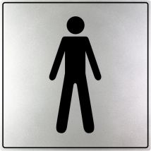 Plaque de porte Toilettes hommes - Gamme Iso 7001 200x200mm - 4380025