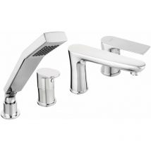 Novaservis Ferro Algeo Square - Wannenarmatur, Wannenrandmontage, 4-Loch, chrom 82045,0